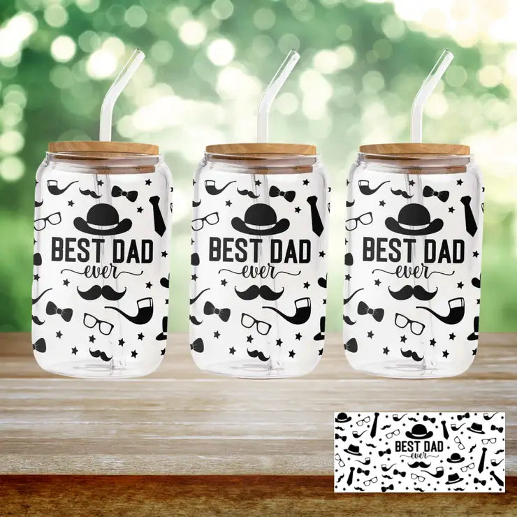 Best Dad Ever Beer Can Glass - 16oz