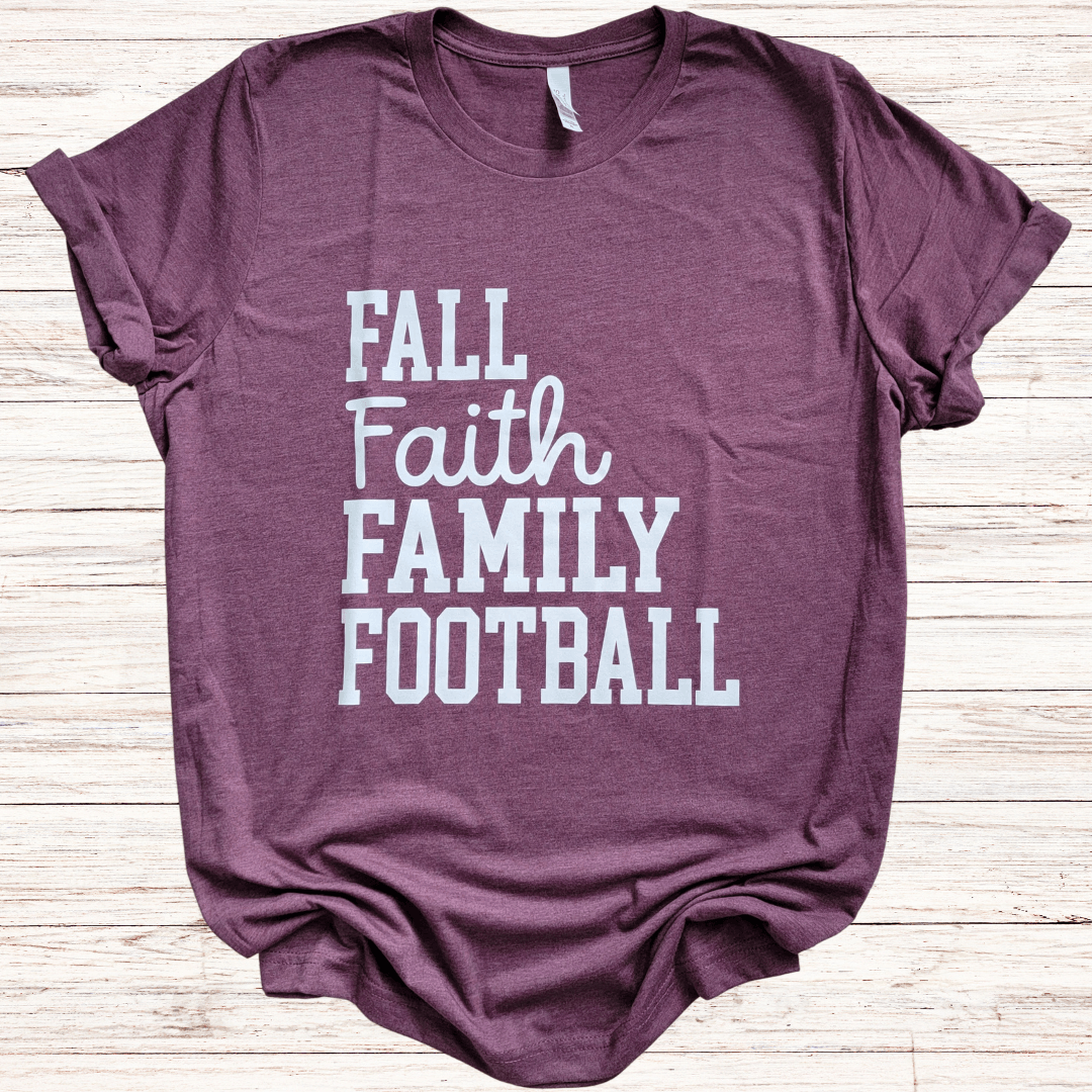 Fall Faith Family Football (Multiple Colors)